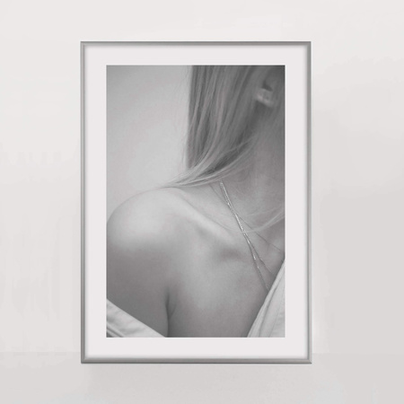 Ramka aluminiowa srebrna QAL 50x70 cm