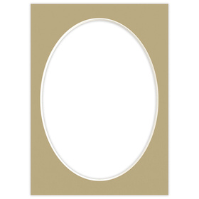 Passe partout 15x21 (13x18) OWAL BEŻOWE TABAC - LUCA Q5209