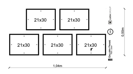 Zestaw naturanych ramek na 5 zdjęć PINIA 00 GF0014
