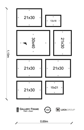 Zestaw brązowych ramek na 16 zdjęć HIT 33 CORNER GF0009