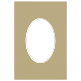 Passe partout 10x15 (6x9) OWAL BEŻOWE TABAC - LUCA Q5209