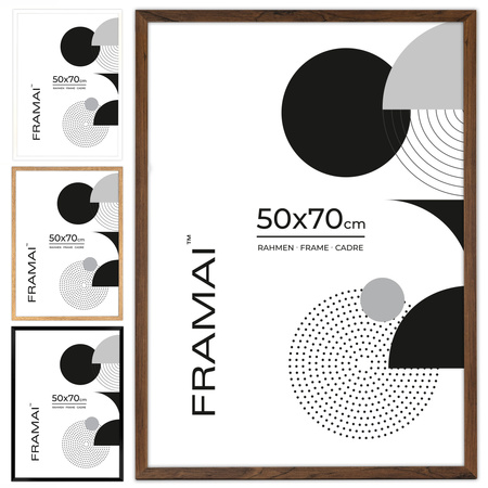 Ramka brązowa HEN 4 50x70 cm