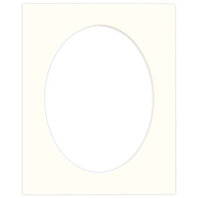 Passe partout 24x30 (18x24) BIAŁY OWAL OFF WHITE  LUCA Q5104