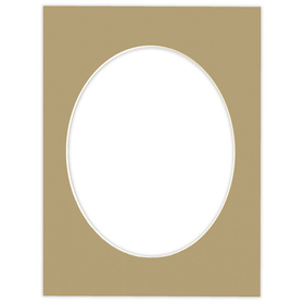 Passe partout 30x40 (24x30) OWAL BEŻOWE TABAC - LUCA Q5209