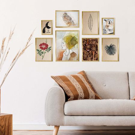 Zestaw złotych ramek na 8 zdjęć HIT 1 Z GF0009