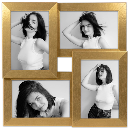 Multirama MULTI HEN ZŁOTA ramka na 4 zdjęcia