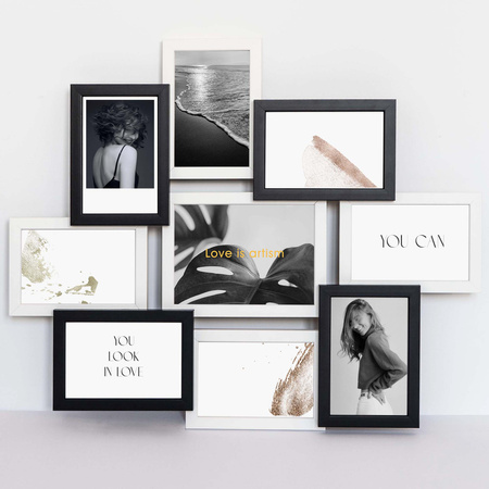 Multirama MULTI BLACK AND WHITE 91 ramka na 9 zdjęć