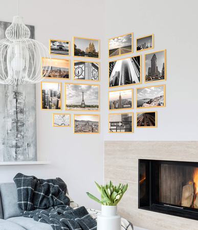 Zestaw naturalnych ramek na 16 zdjęć HIT 0 CORNER GF0009