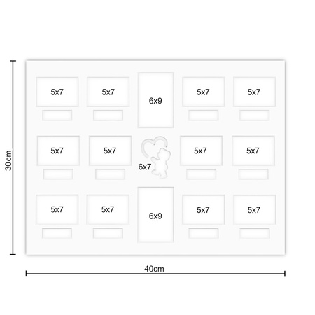 Ramka na zdjęcia PIERWSZY ROCZEK DZIECKA - DZIEWCZYNKA. Ramka z passe partout o rozmiarze 30x40 cm