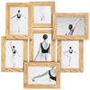 Multirama na 7 zdjęć MULTI  HEN 01 ramka na zdjęcia w kolorze dębowym