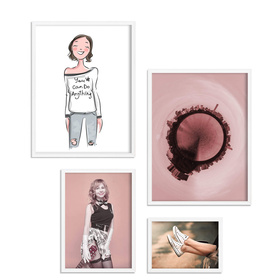 Zestaw białych ramek na 4 zdjęć HIT 01 GF0008