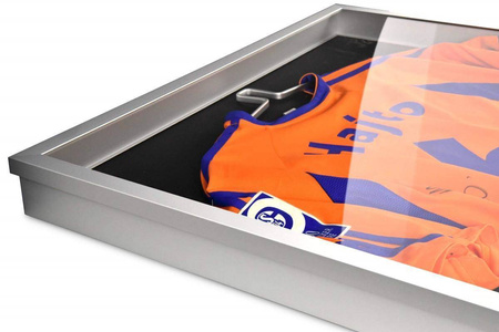 Frame Box I SILVER 70x90 cm aluminiowa ramka do oprawy koszulek sportowych