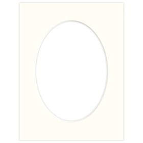 Passe partout 18x24 (13x18) BIAŁY OWAL MILK MLECZNY - LUCA Q5105