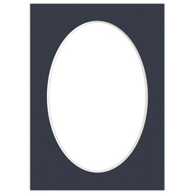 Passe partout 13x18 (10x15) OWAL GRANATOWE NAVY - LUCA Q5403