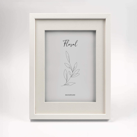 Ramka przestrzenna EFEKT 3D 1 Biała 15x21 cm (10x15cm)