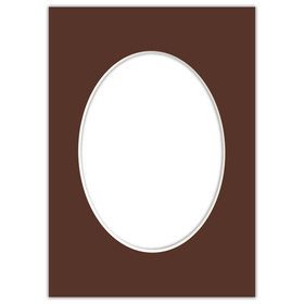 Passe partout 21x30 (15x21) OWAL BRĄZOWE CHOCOLATE - LUCA Q5603
