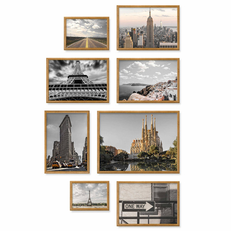Zestaw brązowych ramek na 8 zdjęć PRESTO 3 GF0009