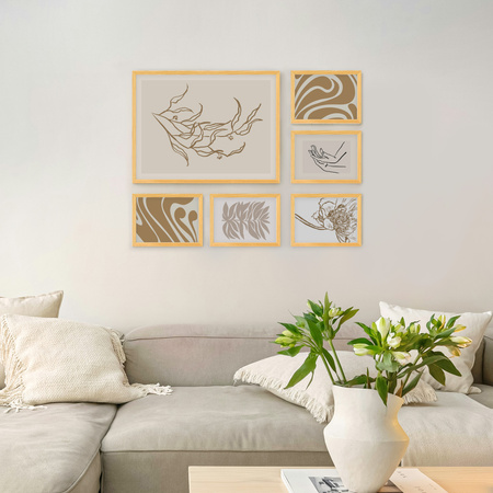 Zestaw naturanych ramek na 6 zdjęć PINIA 0 GF0002