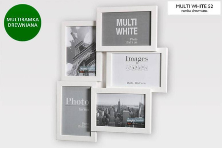 Multirama MULTI WHITE 52 ramka na 5 zdjęć