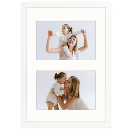 Foto Galeria biała 21x30 cm - ramka z passe partout na 2 zdjęcia 10x15 cm