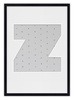 Ramka LITERKA "Z" Czarna. Ramka z passe partout o rozmiarze 21x30 cm