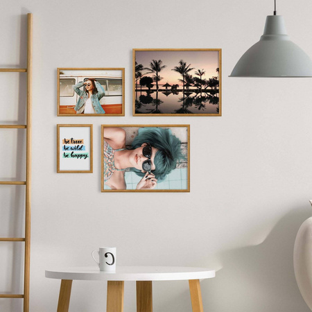 Zestaw brązowych ramek na 4 zdjęć PRESTO 3 GF0008