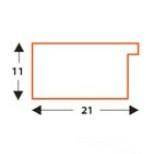 Ramka z drewna surowego SUR E 15x21 cm