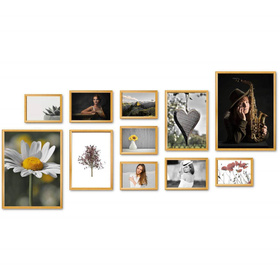 Zestaw złotych ramek na 11 zdjęć PRESTO Z GF0005