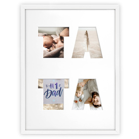 Ramka na zdjęcia TATA biała. Ramka z passe partout o rozmiarze 30x40 cm
