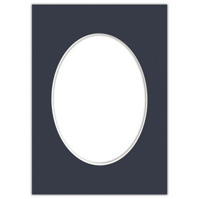 Passe partout  21x30 (15x21) OWAL GRANATOWE NAVY - LUCA Q5403
