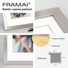Ramka srebrna HEN PASS S z passe-partout – rozmiar 30x30 cm (okienko 20x20 cm)