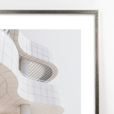 Ramka drewniana UNO S Srebrna 40x60 cm