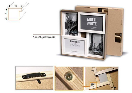 Multirama MULTI WHITE 41ramka na 4 zdjęcia