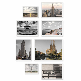 Zestaw białych ramek na 8 zdjęć PRESTO 1 GF0009