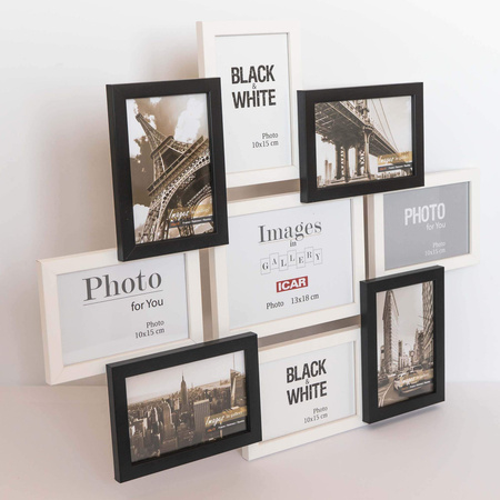 Multirama MULTI BLACK AND WHITE 91 ramka na 9 zdjęć