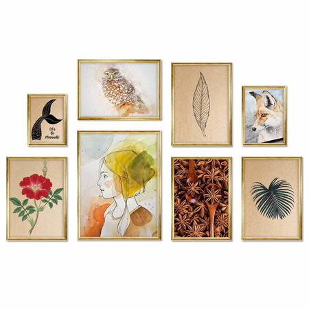 Zestaw złotych ramek na 8 zdjęć HIT 1 Z GF0009