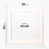 Ramka czarna HEN PASS 2 z passe-partout – rozmiar 50x50 cm (okienko 40x40 cm)