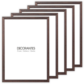 Pakiet ciemno brązowych ramek drewnianych 5 szt. DRWA 44 PAK 21x30 cm