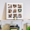 Foto Galeria 40x40 cm - ramka z passe partout na 9 zdjęć 10x10 cm kolor biały