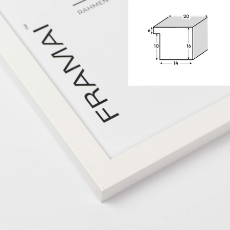 Ramka biała HEN 1 40x60 cm