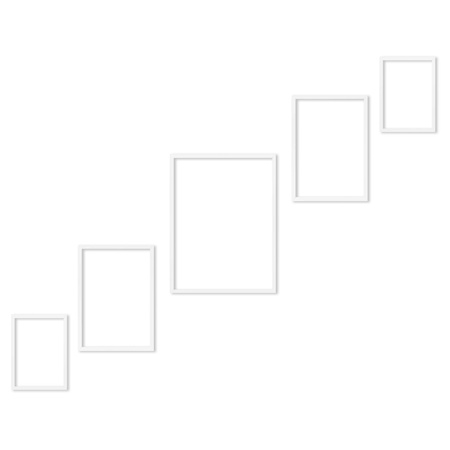 Zestaw białych ramek na 5 zdjęć PINIA 1 GF0031 R