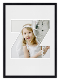 Ramka LITERKA "Z" Czarna. Ramka z passe partout o rozmiarze 21x30 cm