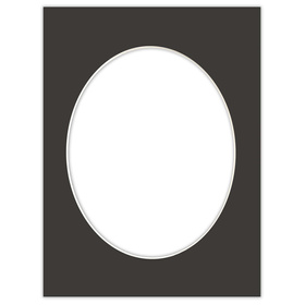 Passe partout 30x40 (24x30) OWAL CZARNE BLACK LUCA Q5801