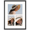 Foto Galeria 30x40 cm czarna - ramka z passe partout na 3 zdjęcia 10x15 cm 15x21 cm