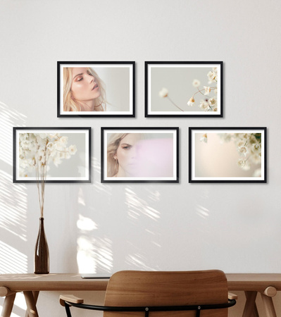 Zestaw czarnych ramek na 5 zdjęć PINIA 2 GF0014