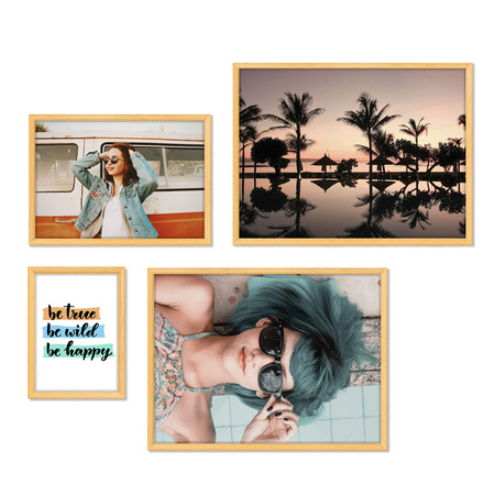 Zestaw naturanych ramek na 4 zdjęć PRESTO 0 GF0008