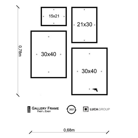 Zestaw plakatów Inaccessible Lagoon + zestaw ramek z litego drewna w kolorze dębowym