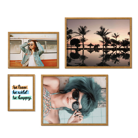 Zestaw brązowych ramek na 4 zdjęć PRESTO 3 GF0008