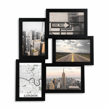 Multirama MULTI BLACK 52 ramka na 5 zdjęć
