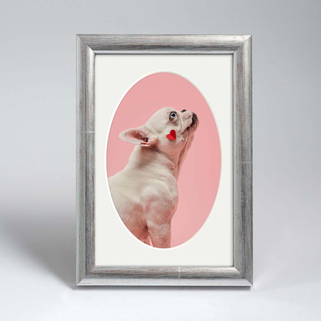 Passe partout 10x15 (6x9) OWAL SZARY - STORM - LUCA Q5305